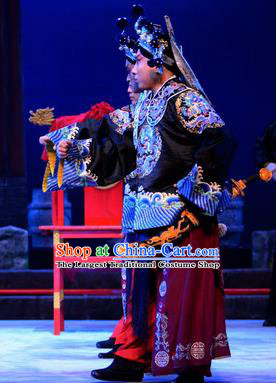 Breeze Pavilion Chinese Ping Opera Bodyguard Garment Costumes and Headwear Pingju Opera Wusheng Apparels Clothing