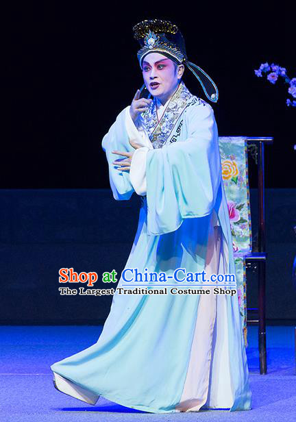 Yan Yan Chinese Sichuan Opera Young Male Li Weide Apparels Costumes and Headpieces Peking Opera Scholar Garment Xiaosheng Clothing