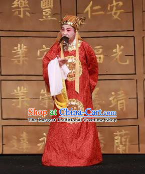Ni Chang Chang Ge Chinese Hubei Hanchu Opera Emperor Apparels Costumes and Headpieces Traditional Han Opera Elderly Male Garment Monarch Li Longji Clothing