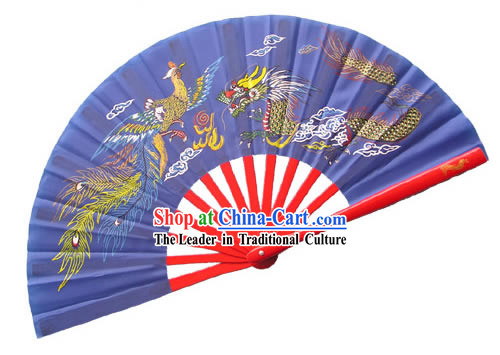 Chinese Dragon and Phoenix Professional Mu Lan Martial Arts Bamboo Fan