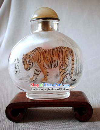 Snuff Bottles With Inside Painting Chinese Zodiac Series-Tiger1