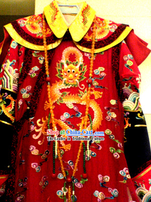 Chinese Silk Hand Embroidered Chao Fu Collectibles-Qing Dynasty Emperor Costumes