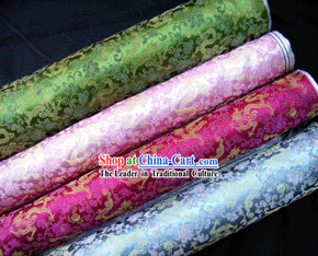 Chinese Classical Fu Rui Xiang Silk Fabric-Dragons