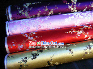 Chinese Classical Fu Rui Xiang Silk Fabric-Plum Blossom