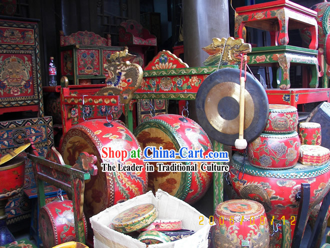 Gorgeous Lion and Dragon Dance Drums of Varies Sizes