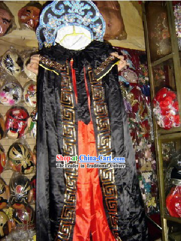 Traditional Chinese Mysterious Changing Mask Costumes and Hat Complete Set
