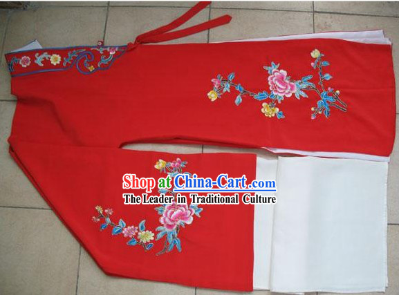 Hand Embroidered and Made Traditional Chinese Red Water Sleeve