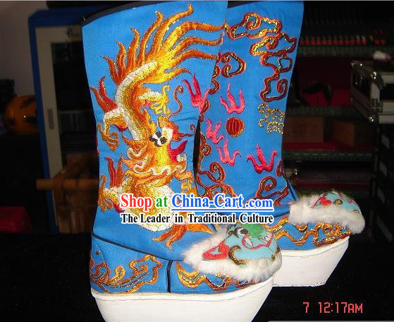 Chinese Hand Made Tiger Head Shoes for Men