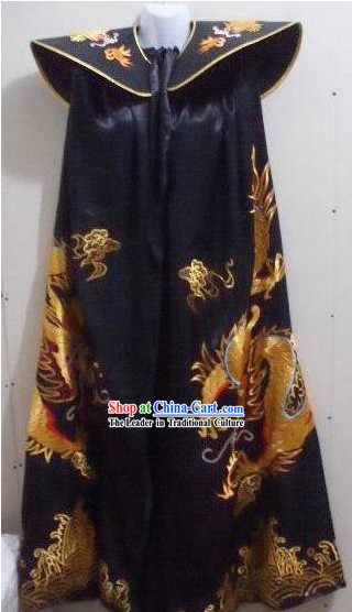 Traditional Chinese Black Dragon Robe