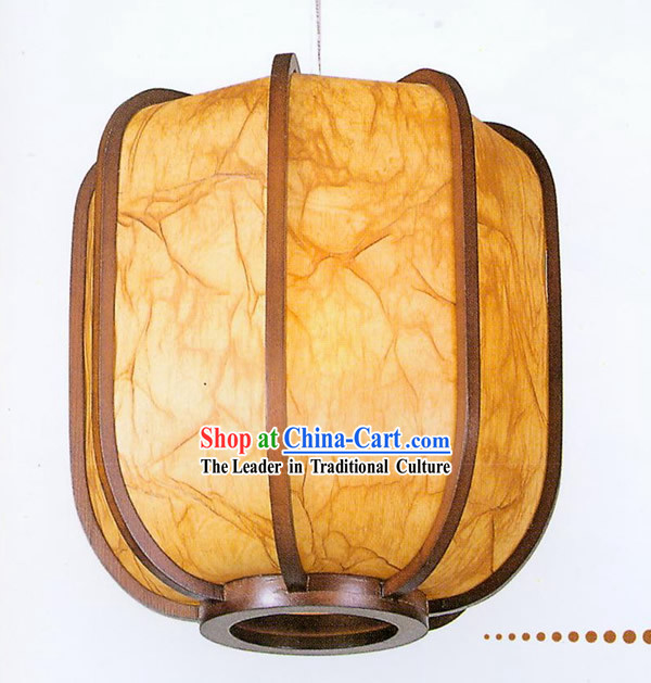 Chinese Traditional Hand Made Sheepskin Wooden Ceiling Lantern