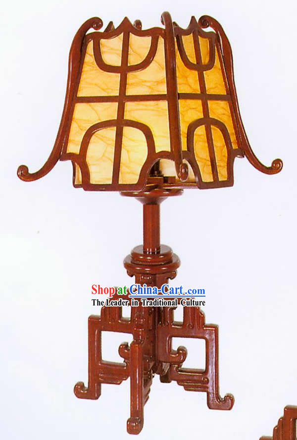 25 Inches Height Chinese Hand Made Wooden Desk Lantern