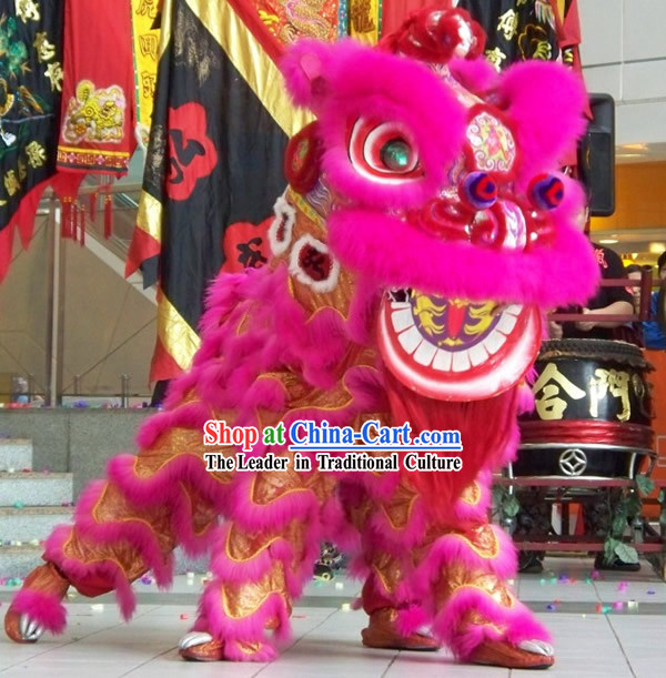 LUMINOUS Lucky Business Opening Rainbow Lion Dancing Costumes Complete Set