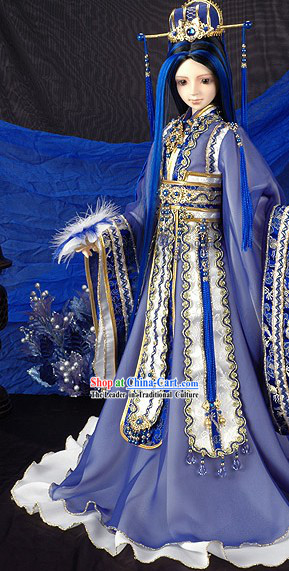 Chinese Ancient Imperial Costume and Hat Complete Set