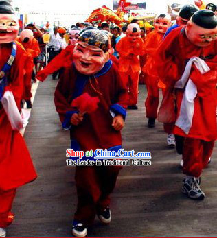 Traditional Happy Grandmother Mask and Costumes Set