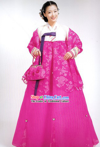 Supreme Traditional Korean Wedding Dress Complete Set for Bride