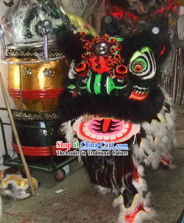 Chinese Traditional Gwan Gong Lion Dance Costumes Complete Set