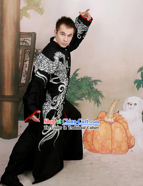 Chinese Ancient Martial Arts Performance Costumes Complete Set for Men