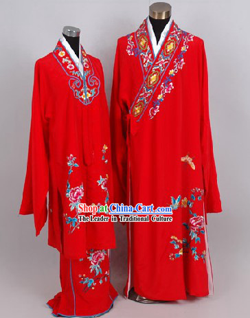 Chinese Classical Liang Zhu _Butterfly Lovers_ Costumes and Hat for Men and Women