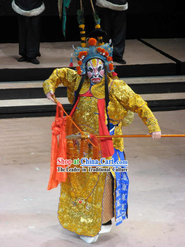 Chinese Gorgeous Peking Opera Ancient Armor Complete Set for General