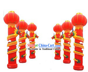 Chinese Big Event Ceremony Celebrating Inflatable Dragon Pillar 1