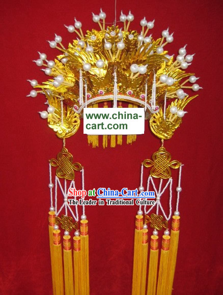 Chinese Classical Golden Phoenix Crown