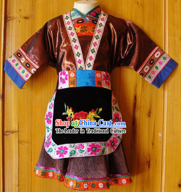 Chinese Dong Minority Clothing Set for Children