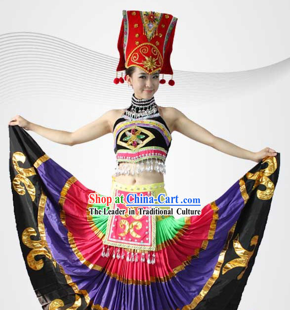Hu Huan Lv Yin Yi Minority Dance Costume Complete Set