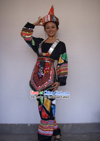 Chinese Yao Minority Costumes Set for Women