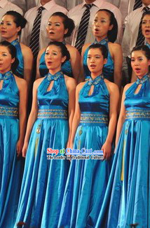Traditional Chinese Chorus Costume for Women