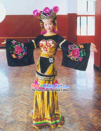 Chinese Minority Dance Costumes Set