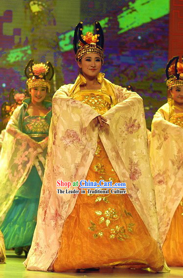 Chinese Ancient Palace Dance Costume Complete Set