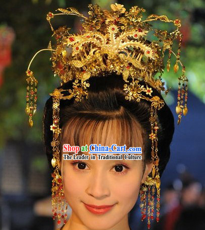 Stunning Handmade Tang Bride Hair Decoration Set