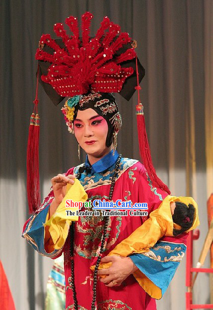 Qing Dynasty Chinese Princess Hat _ Manchu Hat