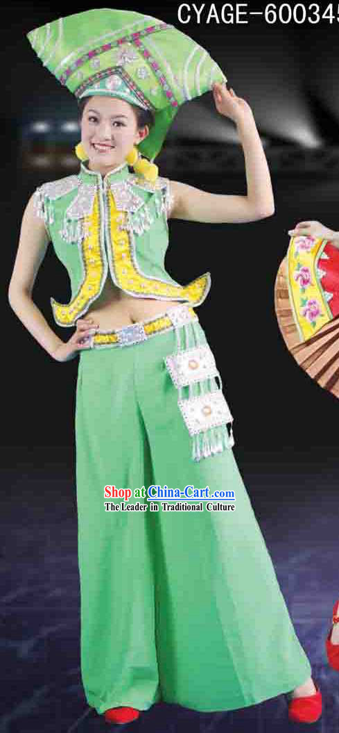 Guangxi Zhuang Ethnic Outfit for Women