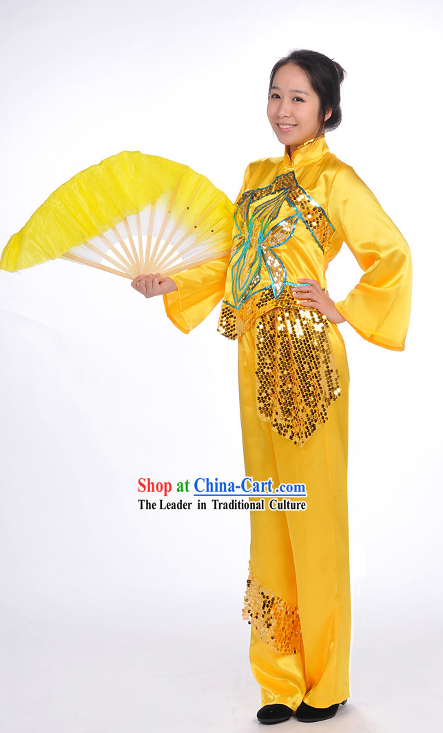 Traditional Chinese Group Yangge Dance Outfit for Women