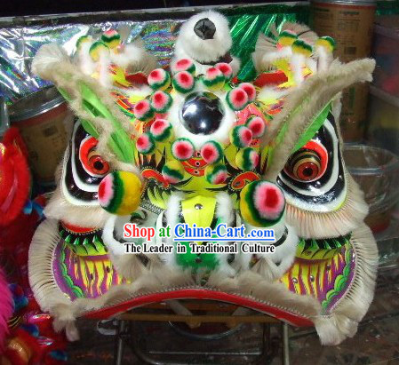 Old Style Chinese FUT SAN Lion Dance Mask Costume Complete Set