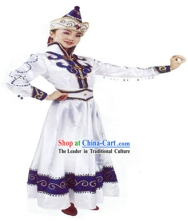 Mongolian Female Dance Suit and Hat