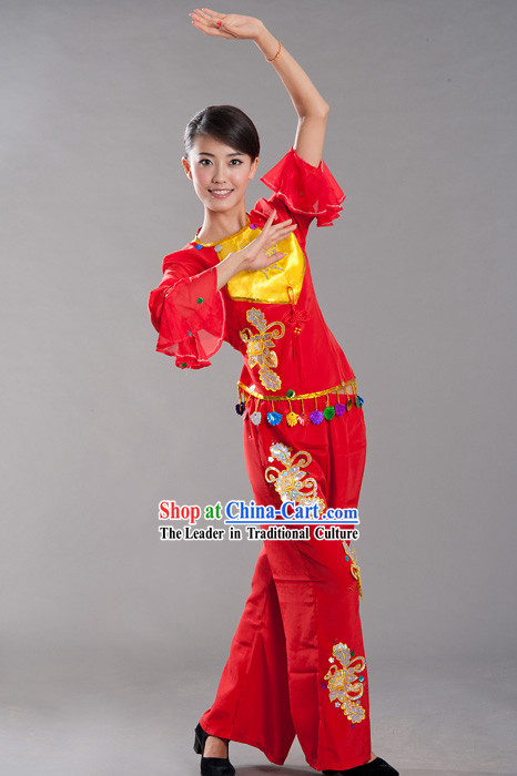 Chinese Fan Dance Outfit for Women