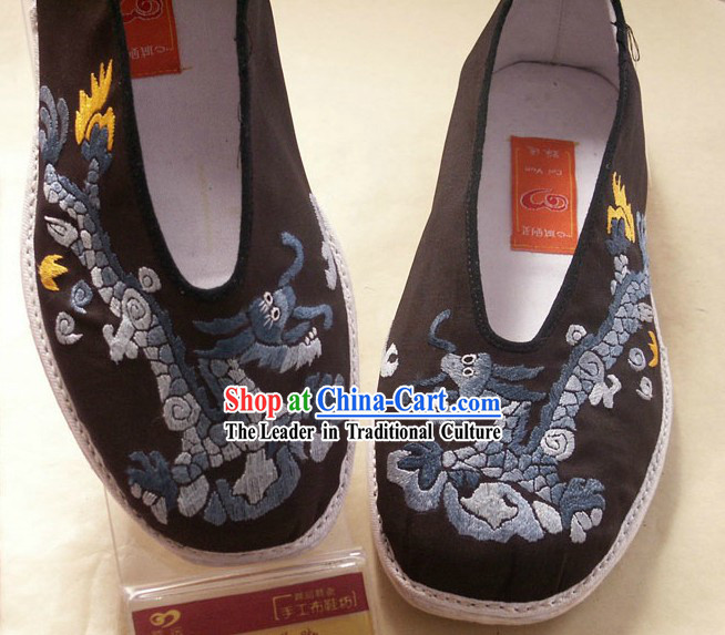 Wudang Mountain Embroidered Dragon Cloth Shoes