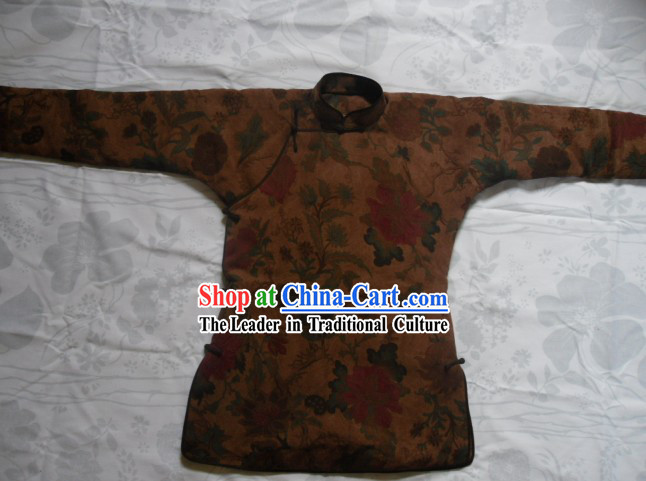 Traditional Chinese Royal Tang Silk Winter Jacket for Women