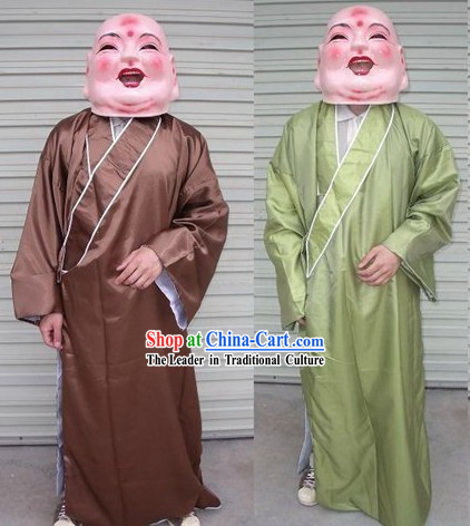 Happy Festival Celebration Laughing Mask and Costumes Two Complete Sets