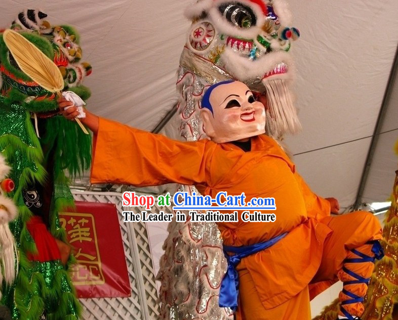 Happy Spring Festival Laughing Monk Mask and Costumes