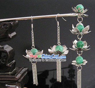 Ancient Chinese Handmade Hairpin and Earrings Set
