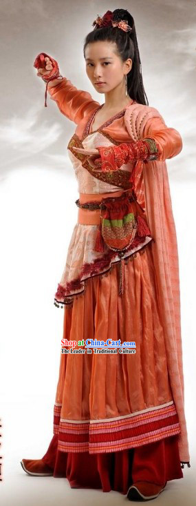Ancient Chinese Swordswoman Costume Complete Set