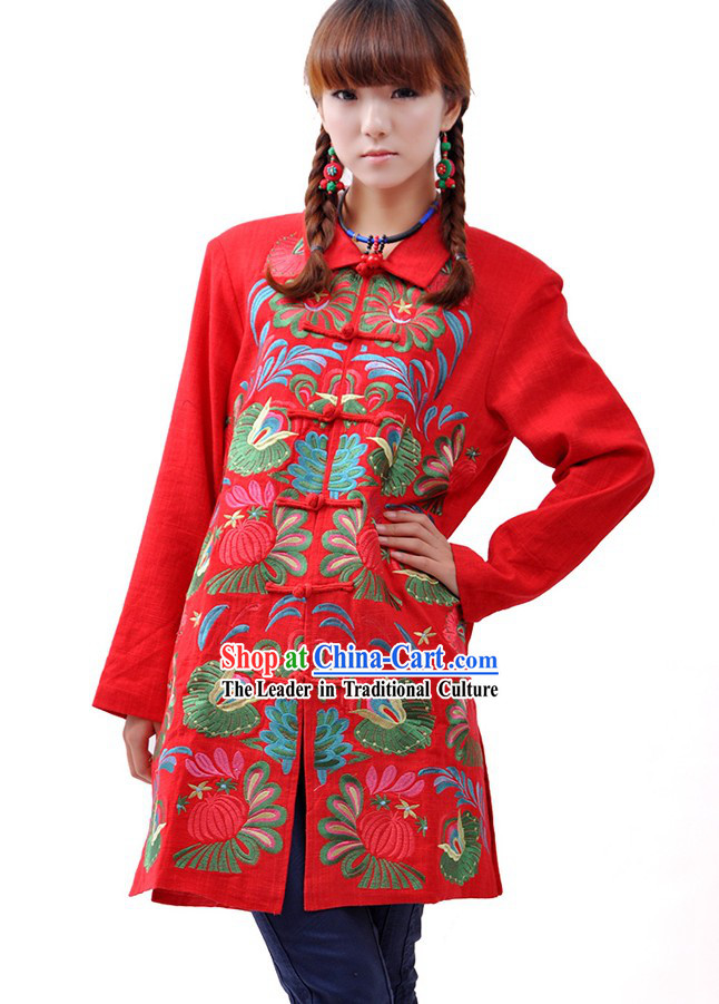 Chinese Spring Festival Red Dress for Women