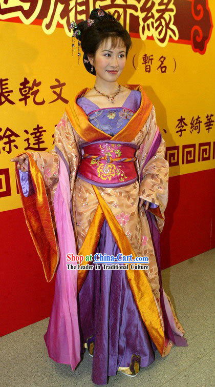 Chinese Ancient Tang Costume Complete Set for Women