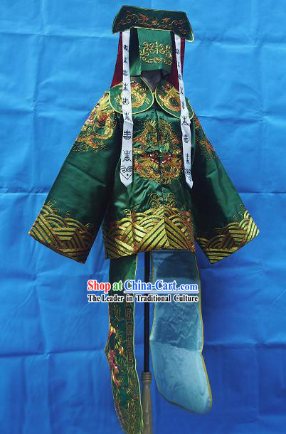 Ancient Chinese Policeman Costumes and Hat Complete Set