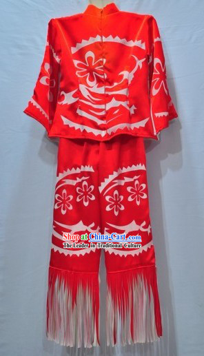 Chinese Papercut Girl Dance Costumes Complete Set