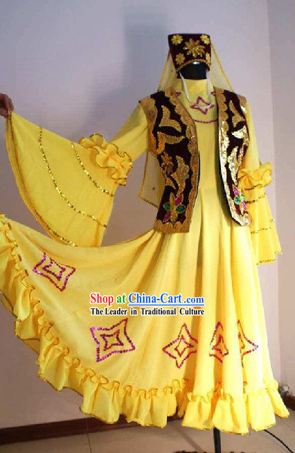 Chinese Ughur Dance Costumes Complete Set for Women