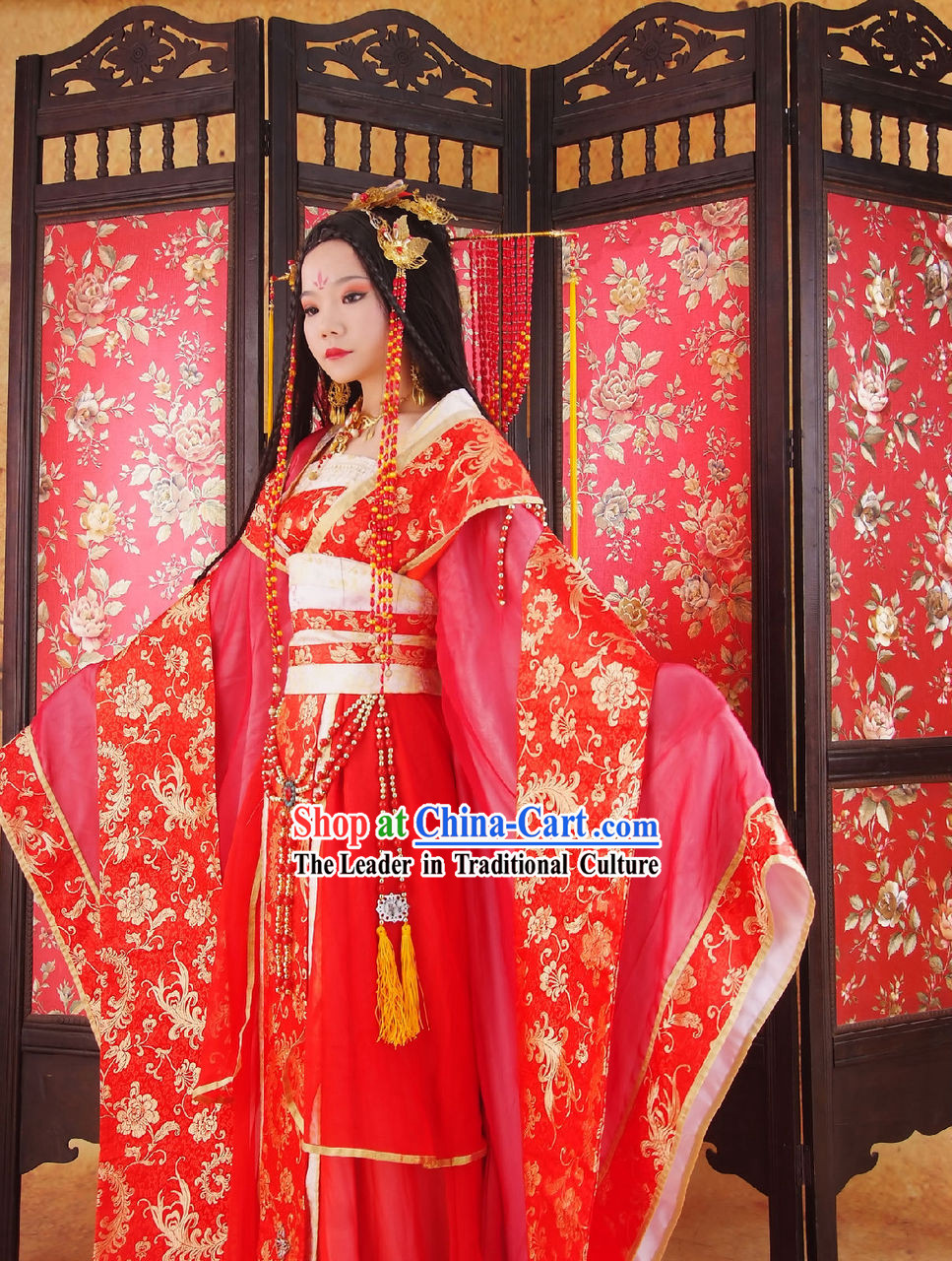 Tang Dynasty Princess Dress and Hair Accessories Complete Set